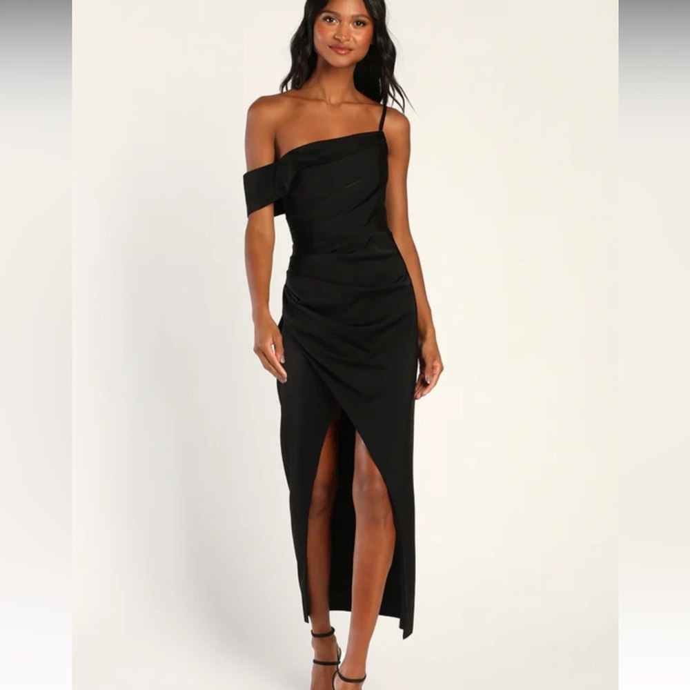 Black asymmetrical dress